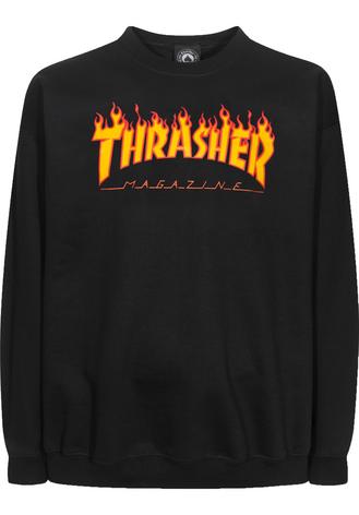 Thrasher Flame Crewneck black Gr. M