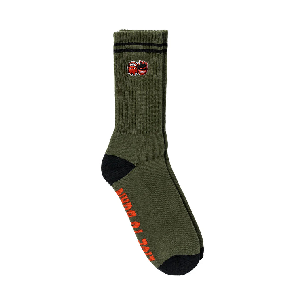 Spitfire Eternal Fill Emb Socks Olive