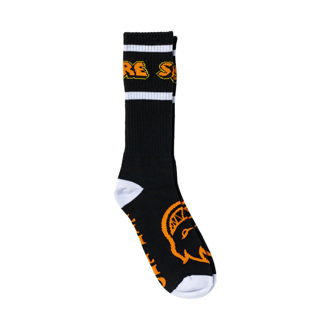 Spitfire Hellfire Script Socks blk