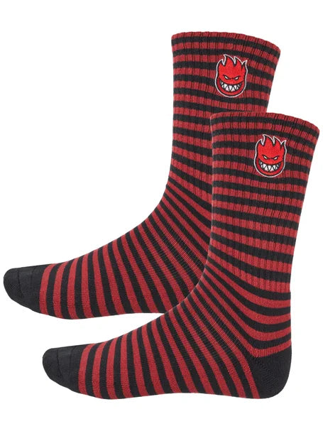 Spitfire Bighead Stripe Socks blk/red