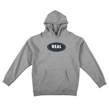 Lade das Bild in den Galerie-Viewer, Real Oval Logo Hoodie Gr. XL grey
