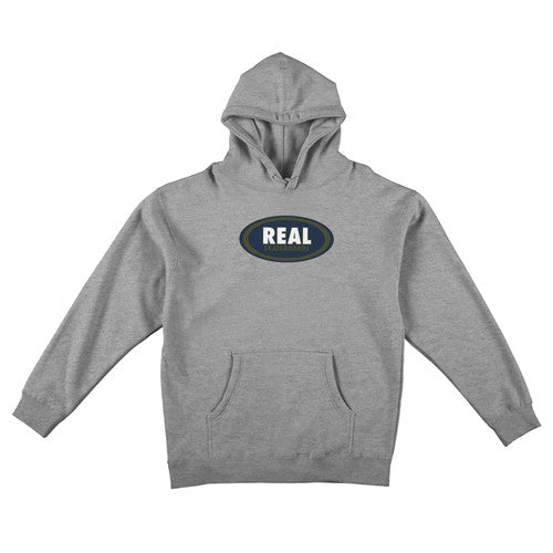 Real Oval Logo Hoodie Gr. XL grey