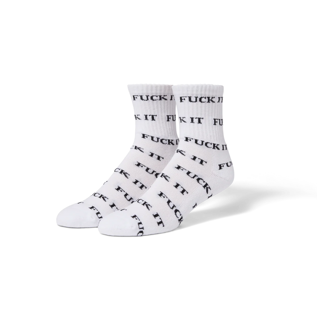 Huf Fuck it 1/4 Socken white