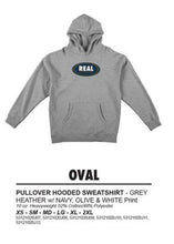 Lade das Bild in den Galerie-Viewer, Real Oval Logo Hoodie Gr. XL grey
