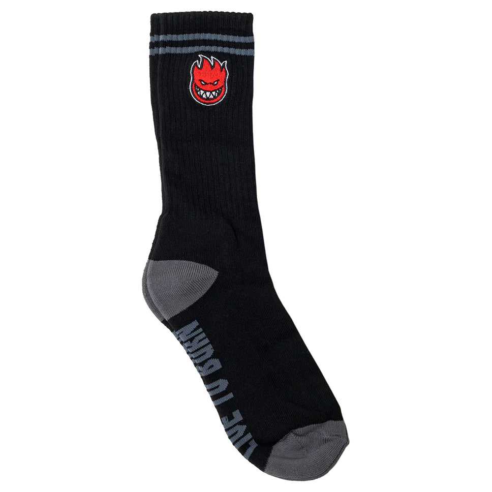 Spitfire Bighead Fill Emb Socks blk/charcoal