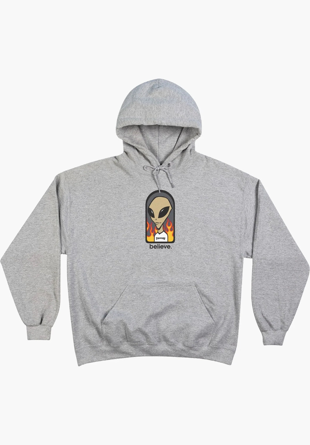 Thrasher x Alien Workshop Believe Hoodie grey Gr. M